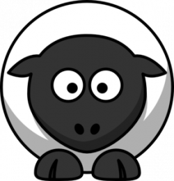 Sheep White With Black Face Feet Clip Art at Clker.com ...