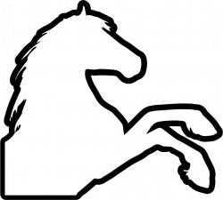 Horse Raising Feet Outline Right Side View Svg Png Icon Free ...