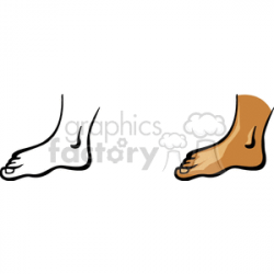 A Single Foot also Showing the Ankle clipart. Royalty-free clipart # 155744
