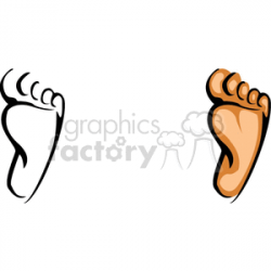 A Single Foot showing the Bottom clipart. Royalty-free clipart # 155745