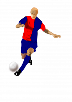 Clipart - Rossoblu soccer player