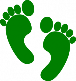 Green Feet Left Foot Forward Clip Art at Clker.com - vector clip art ...