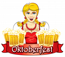Oktoberfest Girl with Beers PNG Clipart Image | Gallery ...