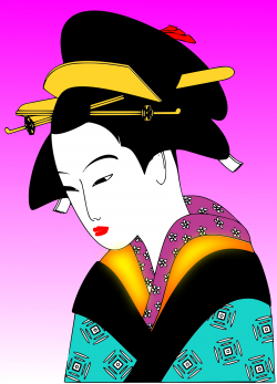 Clipart - japan woman svg
