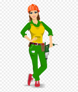 Female Clipart Handyman - Handy Man Handy Woman, HD Png ...