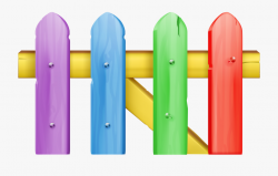Fence Clipart Colorful - Colored Fence Clip Art Png #196332 ...