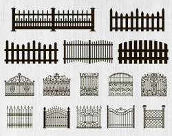 Fence clipart | Etsy