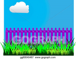 Vector Stock - Purple picket fence. Clipart Illustration ...