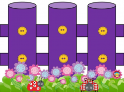 Purple | Fence Clipart | Borders, frames, School frame, Page ...