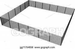 Vector Stock - Rectangular fence. Clipart Illustration ...