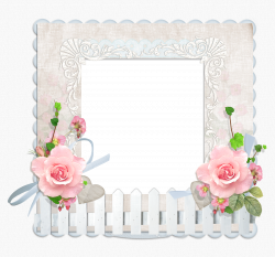 Transparent Frame with Fence and Roses | Gallery Yopriceville ...