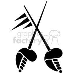 fencing swords clipart. Royalty-free clipart # 370060