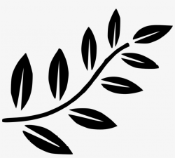 Shidagakure Fern - Olive Branch Clipart Black And White PNG ...