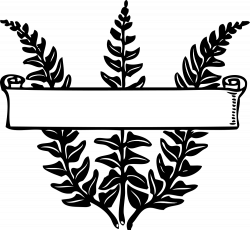OnlineLabels Clip Art - Scroll Over Ferns
