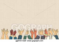 Vector Illustration - Applause hands up in business ...
