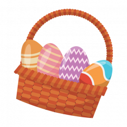 Easter Basket With Colorful Eggs, Easter Eggs. Eggs, Colorful ...