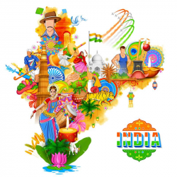 Illustration about Illustration of India background showing ...