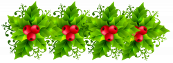 Christmas Holly Garland Transparent PNG Clip Art Image | Oversized ...
