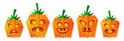 Clipart - Halloween Pumpkins