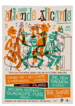 Music poster - Atiende Alicante! 2015 on Behance | Illustration ...