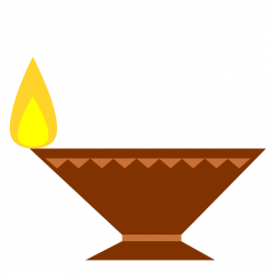 Clipart - Lamp (Diya) for the festival of Deepavali.