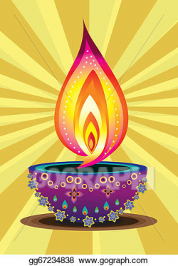 Clip Art Vector - Diwali candle light. Stock EPS gg67234838 ...