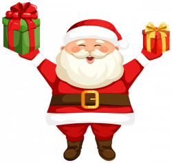 Santa Claus with Gifts PNG Clipart Image | Tooth fairy | Pinterest ...