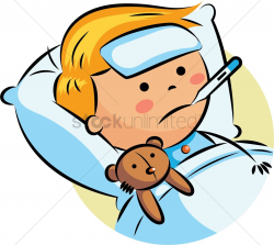With Body Temperature Clipart Boy Fever 2022133 | Clip Art
