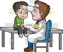 A Male Pediatrician Checking If His Patient Has A Fever