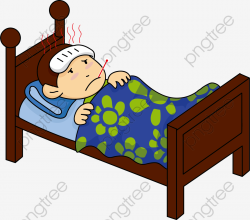 Download Free png Transparent a little boy with a fever in ...