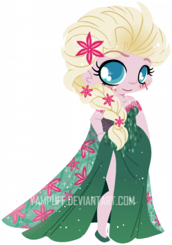 Elsa's New Dress ::Frozen Fever:: by YamPuff on DeviantArt
