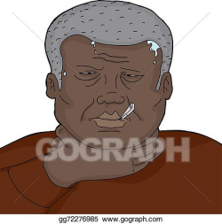 EPS Illustration - Sick man with fever. Vector Clipart ...