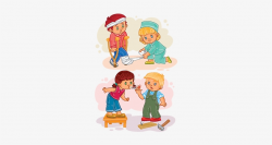 Set Icons Little Boy Sick And Compassionate Girl, Fever ...