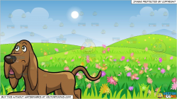 clipart #cartoon A Happy Go Lucky Hound Dog and A Beautiful ...