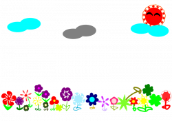 Clipart - flower field