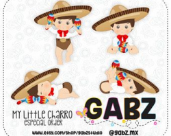 My Little Charro, Mexican Folklore, Clipart, Aztec ...