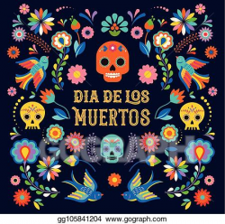 Vector Art - Day of the dead, dia de los moertos, banner ...