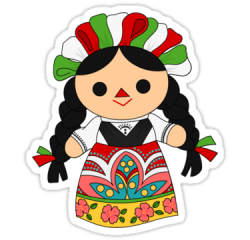 Maria 1 (Mexican Doll)' Sticker by alapapaju | Baby ...