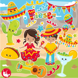 Kit Imprimible Fiesta Mexicana Clipart Png Jpg