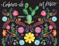 Flores de México, Folklórico, Artesanías, típico, Clip art ...
