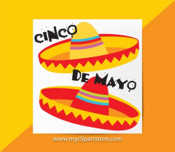 Sombrero Clipart Single, Viva Mexico, Cinco De Mayo, Mexican ...