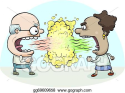 Vector Art - Bad breath fight. Clipart Drawing gg69609658 ...