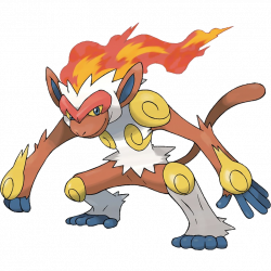 Infernape - 392 - Its crown of fire is indicative of its fiery ...
