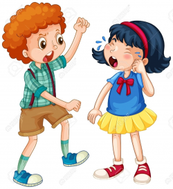 Girl And Boy Fighting Clipart | Writings and Essays Corner