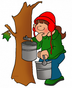 Trees Clip Art by Phillip Martin, Tapping Maple Syrup