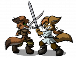 Cartoon Sword Fighting