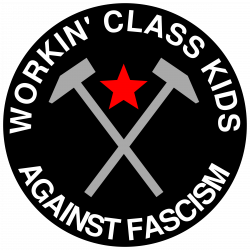 Clipart - workin class kids against fascism