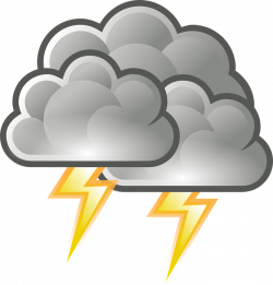Storm clipart thunder and lightning - Pencil and in color storm ...