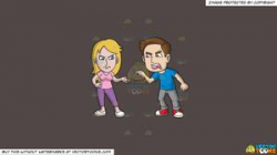 Clipart: A Couple Arguing And Fighting With Each Other on a Solid Quartz  504746 Background