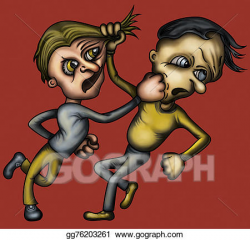 Stock Illustration - Crazy fight. Clipart gg76203261 - GoGraph